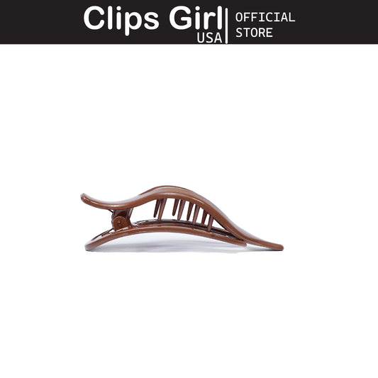 Chocolate Curve Alligator Jaw Clip