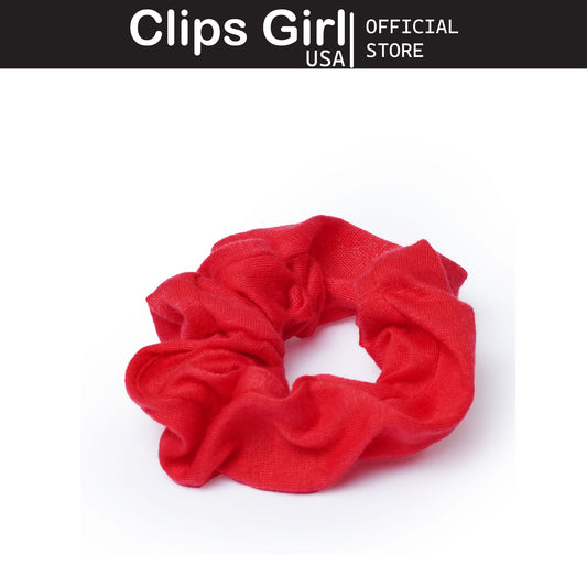 Red Textured Scrunchie