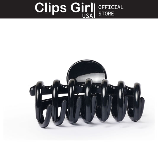 Glossy Black Jaw Clip Set