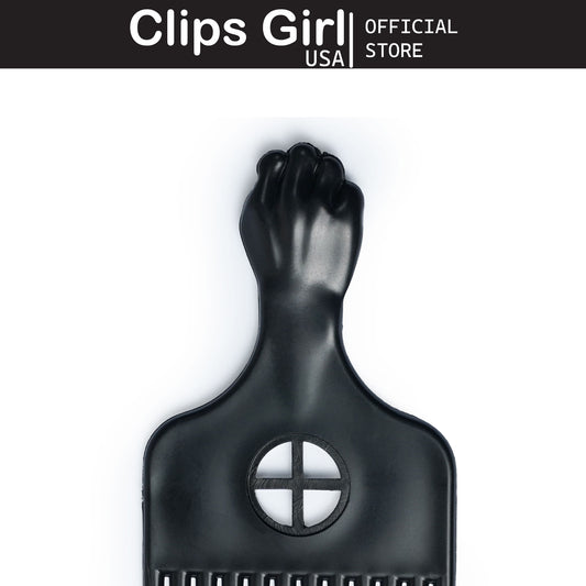 Black Fist Afro Pick Hair Comb