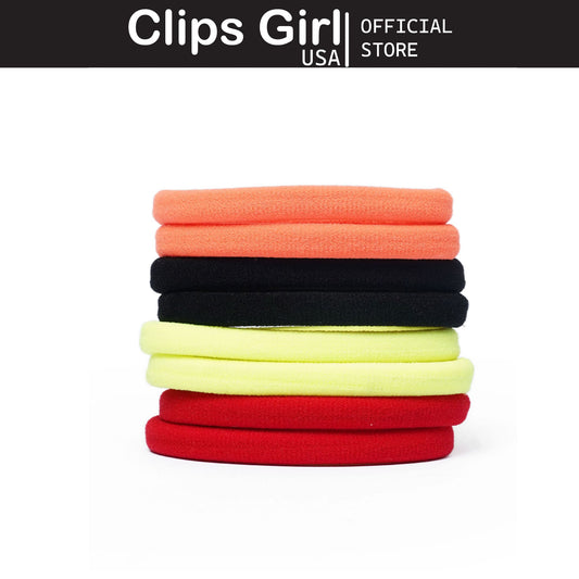 Colorful Seamless Elastic Pony Teals (Set of 6)