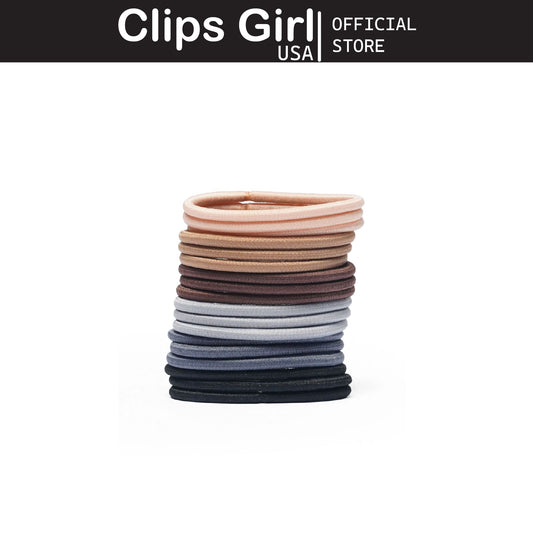 Earth Tone Seamless Elastic Pony Teals (Set of 12)