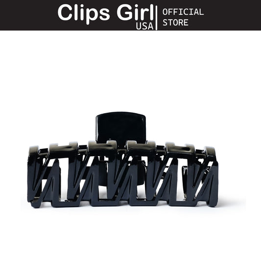 Glossy Black Sculpted Jaw Clip