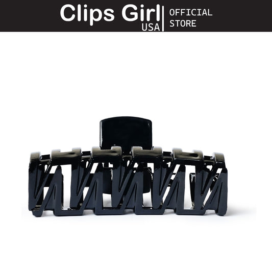 Glossy Black Sculpted Jaw Clip