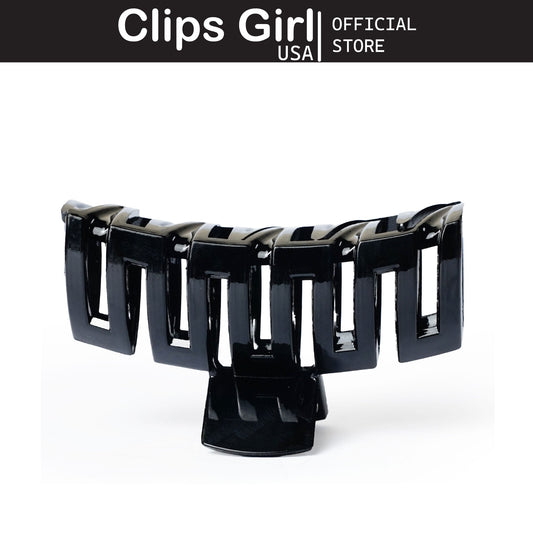 Glossy Black Sculpted Jaw Clip