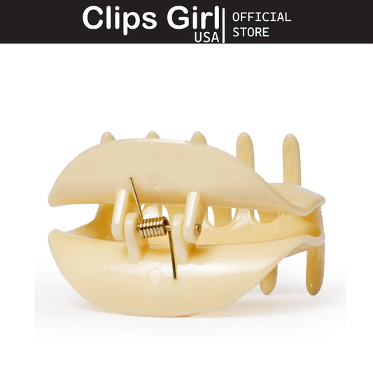 Cream Shell Jaw Clip Set