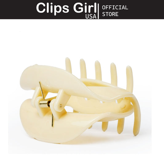 Cream Mini Jaw Clip Set