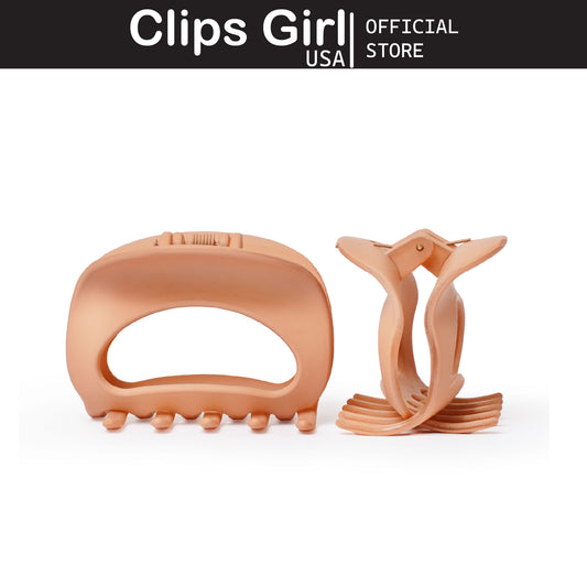Peach Shell Jaw Clip Set