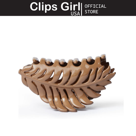 Caramel Leaf Jaw Clip