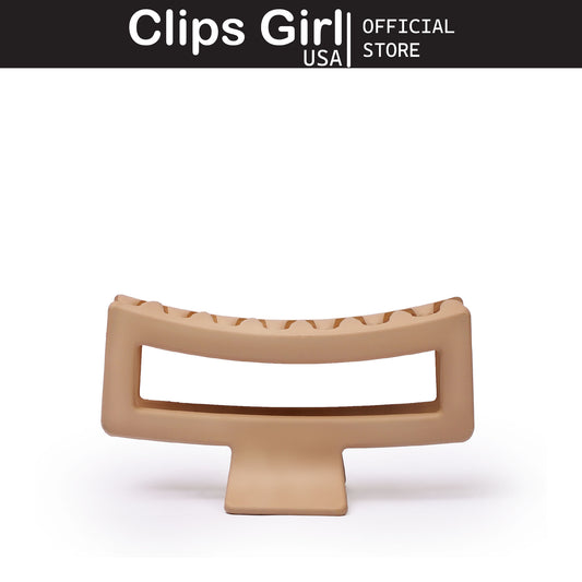 Nude Ribbed Mini Jaw Clip