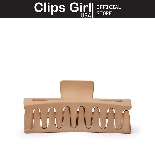 Nude Ribbed Mini Jaw Clip