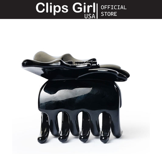 Glossy Black Elongated Jaw Clip