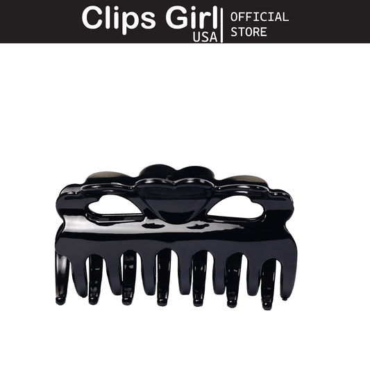 Glossy Black Cloud Jaw Clip