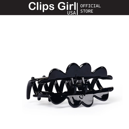 Glossy Black Cloud Jaw Clip