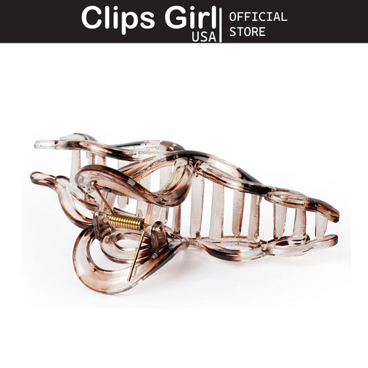 Smoke Gray Patterned Jaw Clip