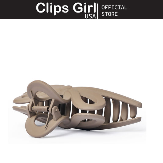 Taupe Bow Jaw Clip