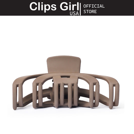 Woven Taupe Sculpted Jaw Clip
