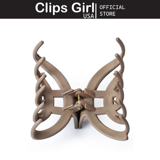 Woven Taupe Sculpted Jaw Clip