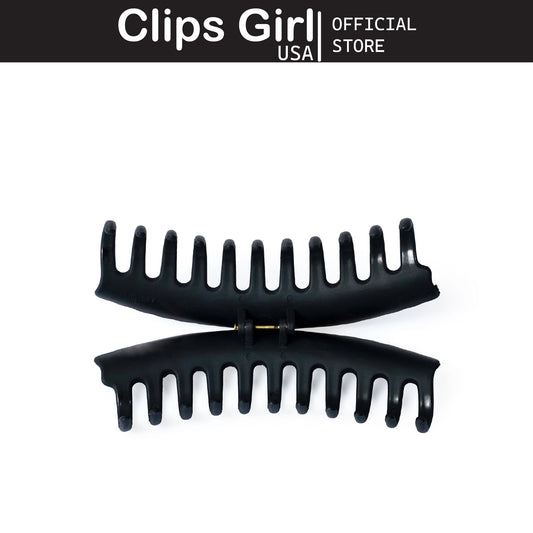 Matte Black Ribbed Jaw Clip