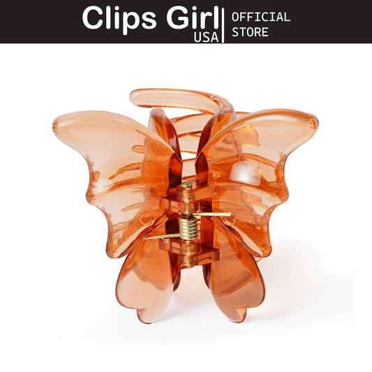 Amber Bat Wing Jaw Clip