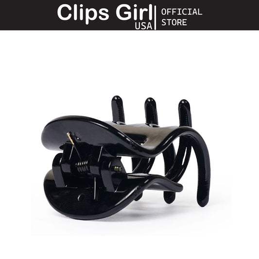 Glossy Black Mini Jaw Clip Set