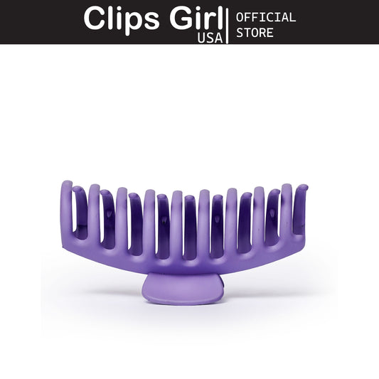 Lilac Ribbed Jaw Clip