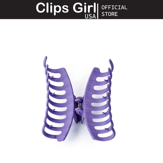 Lilac Ribbed Jaw Clip