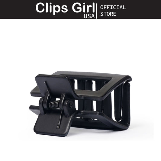 Matte Black Rectangular Jaw Clip Set