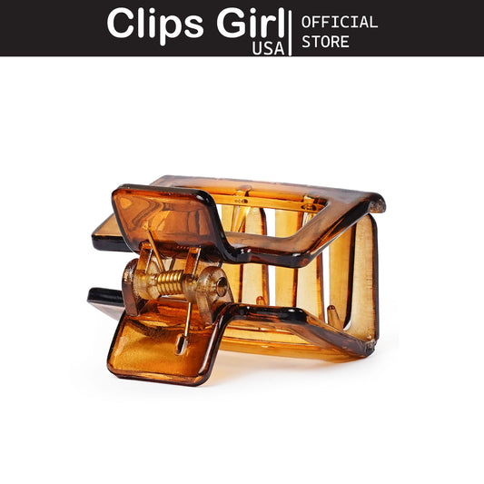 Amber Rectangular Jaw Clip Set