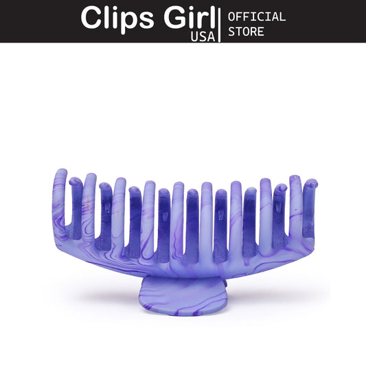 Lavender Ribbed Jaw Clip
