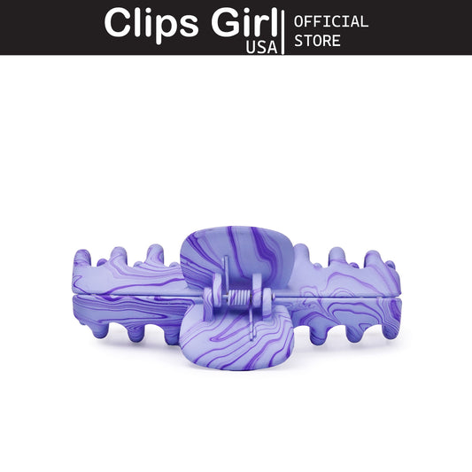 Lavender Ribbed Jaw Clip