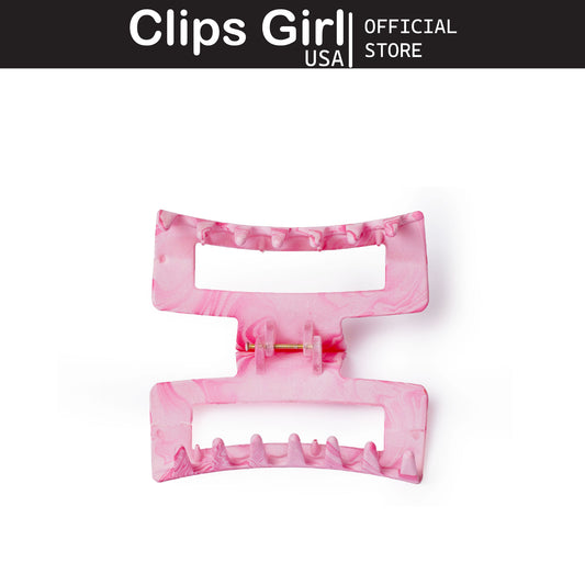 Rose Marble Open Frame Jaw Clip