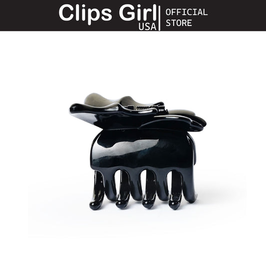 Glossy Black Bat Wing Jaw Clip