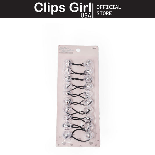 Mother & Daughter Ball Pony Teals 10pcs (Silver Glitter)