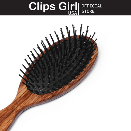 Wooden Oval Cushion Hair Brush