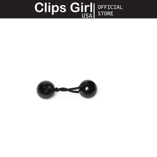Joy Twin Beads Ponytailers 10ct Black & White