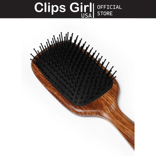 Wooden Rectangular Cushion Hair Brush