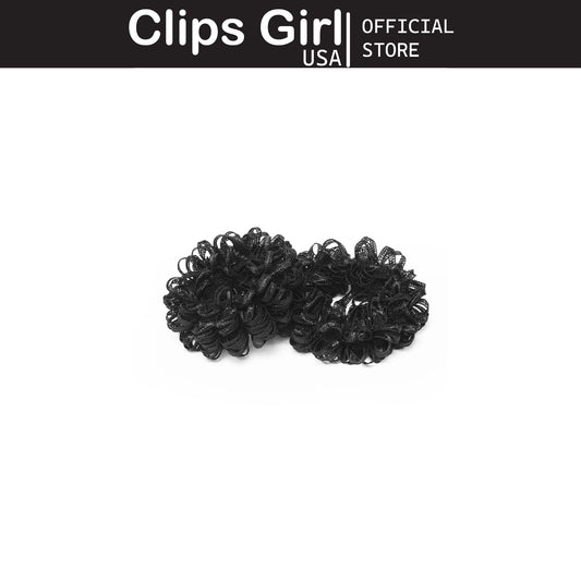Black Round Scrunchies