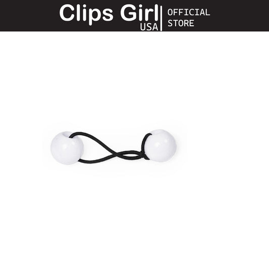 Joy Twin Beads Ponytailers 10ct Black & White