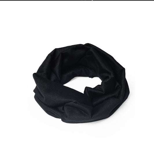 Black Wide Silky Head Wrap