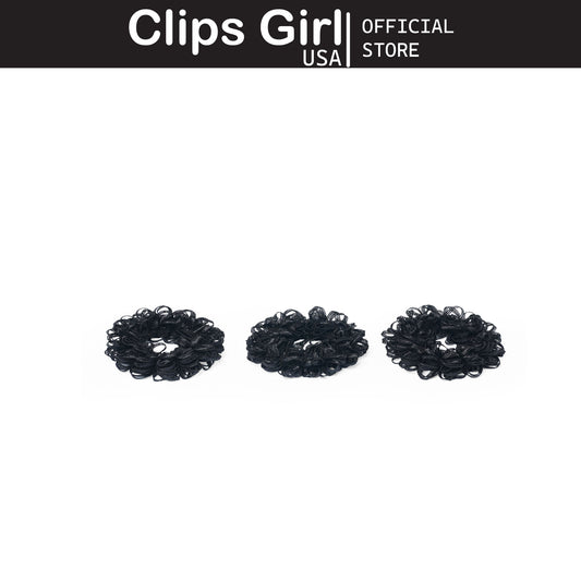 Black Round Scrunchies